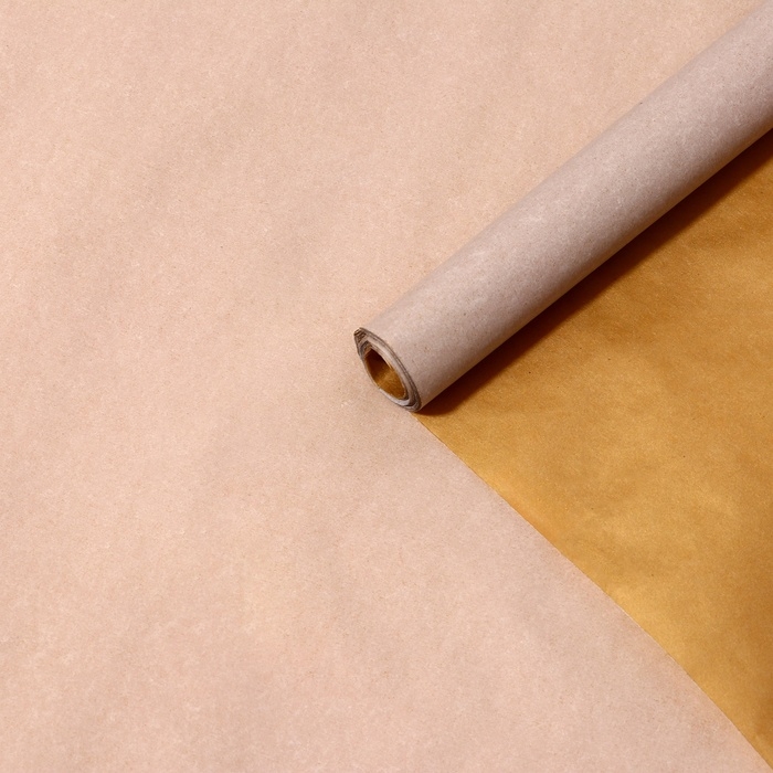 Пергамент флористический Пергамент флористический "Золото+белый", 0,6 х 10 м, 52 г/м2