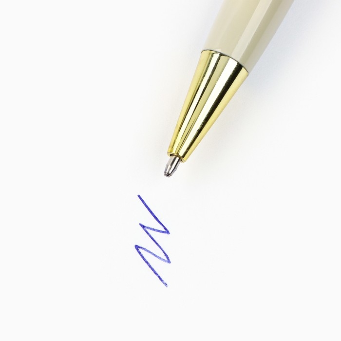 Ручка металлическая в тубусе &laquo;Золотому учителю&raquo;, синяя паста, 1.0 мм