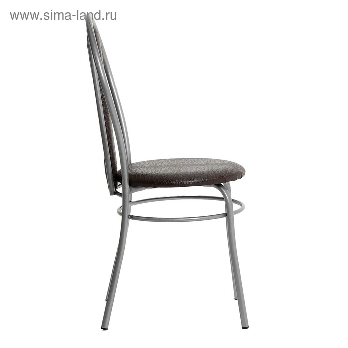 Стул Стул "Элегия Мягкий", Серебристый металлик/Шоколадная рептилия