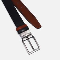 Ремень мужской, ширина 3,5 см, винт, пряжка металл, цвет чёрный/коричневый Ремень мужской, ширина 3,5 см, винт, пряжка металл, цвет чёрный/коричневый