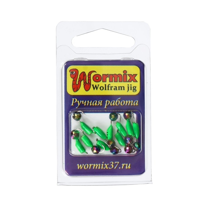 Мормышка Столбик с граненым шариком Мормышка Столбик с граненым шариком "Хамелеон" (зелёный), вес 0.8 г, размер 2.5