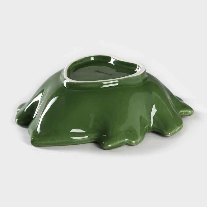 Салатник Доляна &laquo;Лист&raquo;, 300 мл, 17,5&times;15,5 см, цвет зелёный