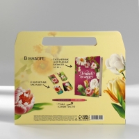 Подарочный набор в портфеле: ежедневник А5, магнитные закладки и ручка &laquo;8 марта&raquo;