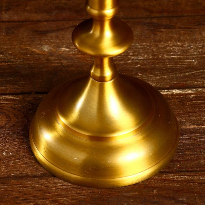 Подсвечник "Анико" алюминий 13х13х30 см