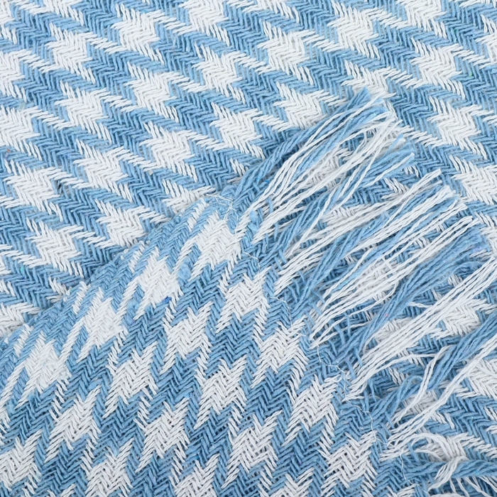 Плед Римский 140х200см, голубой, хл80%, пэ20%, 320г/м