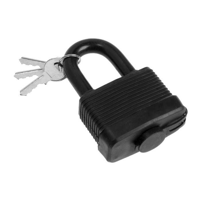 Замок навесной LOCKLAND, 65 мм, влагозащищенный, короткая дужка, 2 ключа, цвет черный Замок навесной LOCKLAND, 65 мм, влагозащищенный, короткая дужка, 2 ключа, цвет черный