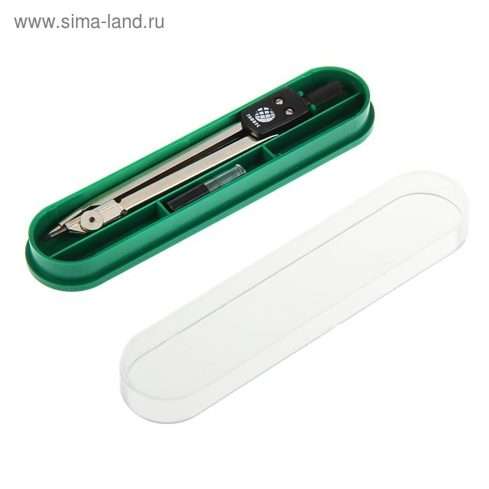 Циркуль металлический + грифели GLOBUS Junior, в футляре Циркуль металлический + грифели GLOBUS Junior, в футляре