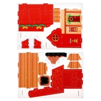 3D-конструктор &laquo;Дом Деда Мороза&raquo;, с гирляндой, 34 детали