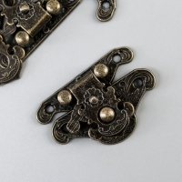 Замок металл для шкатулки "Старинный" набор 4 шт 3,8х2,8х0,5 см Замок металл для шкатулки "Старинный" набор 4 шт 3,8х2,8х0,5 см