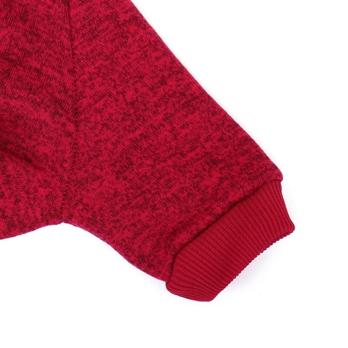 Свитер меланжевый, размер   XL (ДС 35, ОШ 32, ОГ 50 см), красный