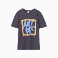 Футболка мужская, цвет тёмно-серый, р-р 52