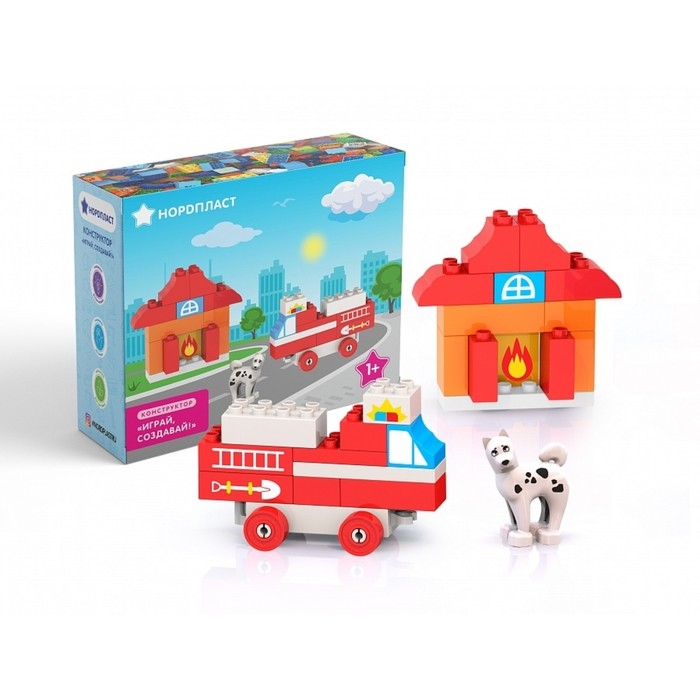 Конструктор &laquo;Играй, создавай. Пожарная часть&raquo;, 25 деталей