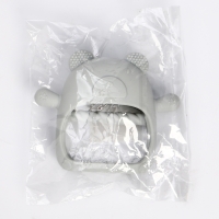 Прорезыватель зубной &laquo;Мишка&raquo;, в форме соска, цвет серый