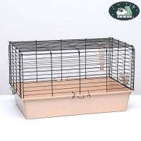 Клетка для кроликов, морских свинок "Пижон" №4 складная, 80 х 50 х 47 см, бежевая Клетка для кроликов, морских свинок "Пижон" №4 складная, 80 х 50 х 47 см, бежевая
