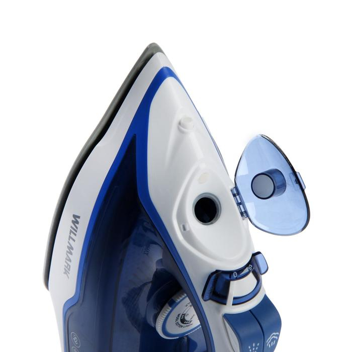 Утюг WILLMARK SI-2267CB, 2200 Вт, антипригарная подошва, 20 г/мин, 210 мл, сине-белый Утюг WILLMARK SI-2267CB, 2200 Вт, антипригарная подошва, 20 г/мин, 210 мл, сине-белый
