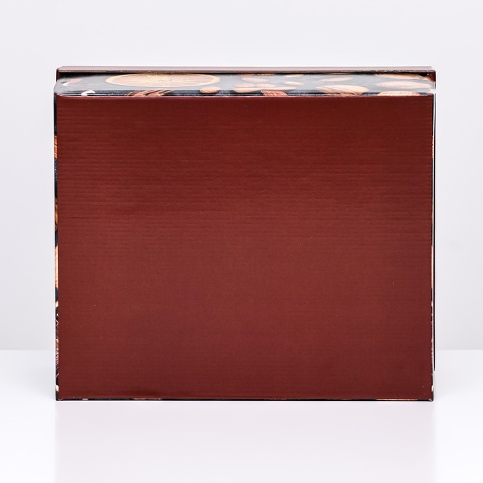 Новый год. Подарочная коробка складная, новогодняя "Рождественское настроение", 31,2 х 25,6 х 16,1 см.