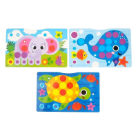 3D-мозаика с шуруповёртом &laquo;Весёлые зверята&raquo;, в чемоданчике, 6 картинок, 3+