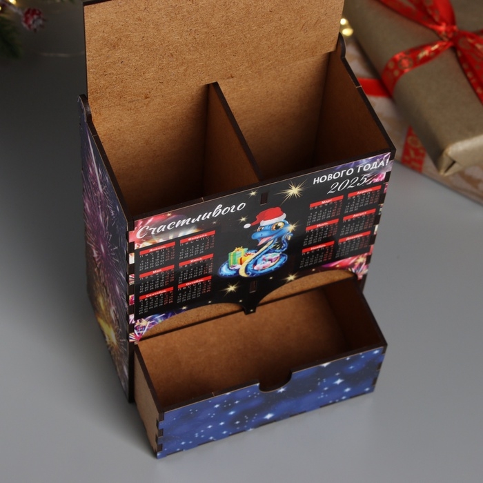 Новогодний чайный домик Новогодний чайный домик "Счастливого Нового года" 20х15х8,5 см