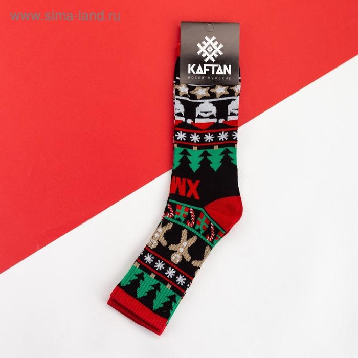 Носки новогодние мужские KAFTAN Носки новогодние мужские KAFTAN "Xmas mood" размер 41-44 (27-29 см)