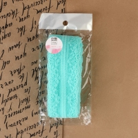 Кружево капроновое, 40 мм &times; 10 &plusmn; 1 м, цвет мятный