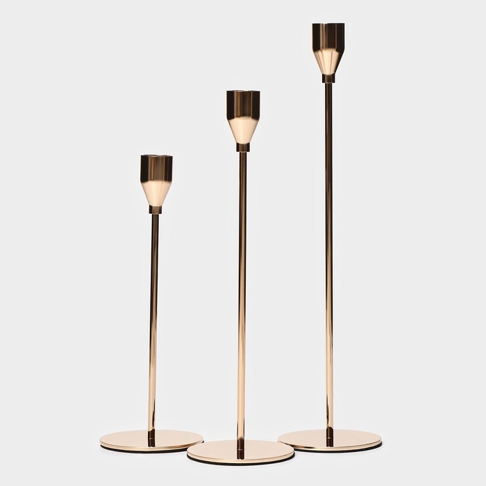 Набор подсвечников Набор подсвечников "Классика" 3 шт 22,5/27/32,5х8см