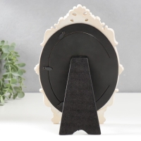 Фоторамка полистоун 13х18 см "Мелкие розочки" овальная, на ножках 28х19 см Фоторамка полистоун 13х18 см "Мелкие розочки" овальная, на ножках 28х19 см