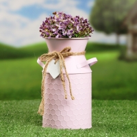 Кашпо - ваза "Кирсти" розовая, 19х10х10см