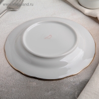 Тарелка &laquo;Монреаль&raquo;, d=17,5 см, цвет белый с золотой отводкой