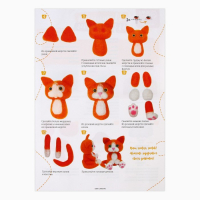 Валяние из шерсти. Игрушка &laquo;Рыжий котёнок&raquo;, набор для творчества