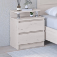 Прикроватная тумба Зара 450х400х600 крафт белый