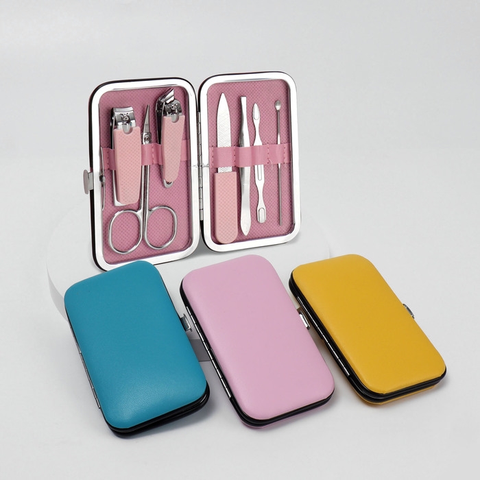 Набор маникюрный &laquo;Juice&raquo;, 7 предметов, в футляре, цвет МИКС