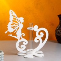 Кашпо деревянное 13.5×13×24 см с 1 колбой "Фея", белый Дарим Красиво Кашпо деревянное 13.5×13×24 см с 1 колбой "Фея", белый Дарим Красиво