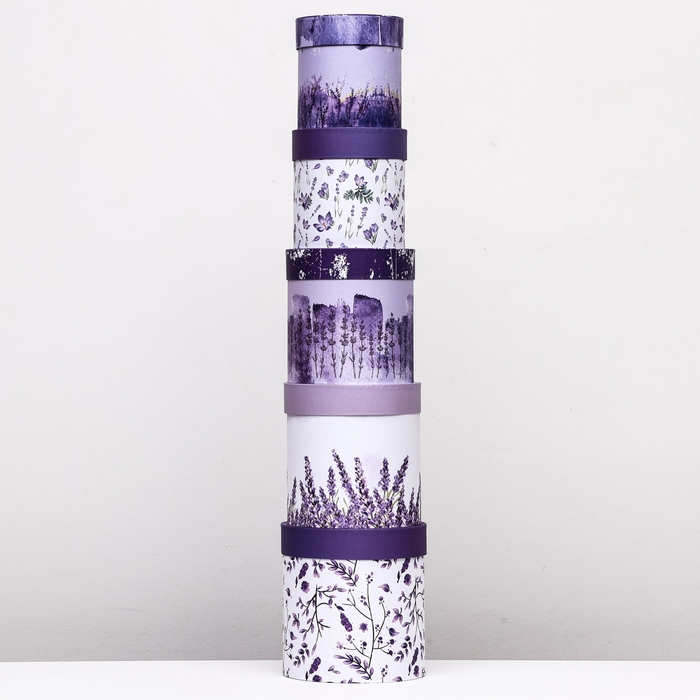 Набор шляпных коробок 5 в1 Набор шляпных коробок 5 в1 "Вдохновение", 20 х 20 - 15 х 15 см