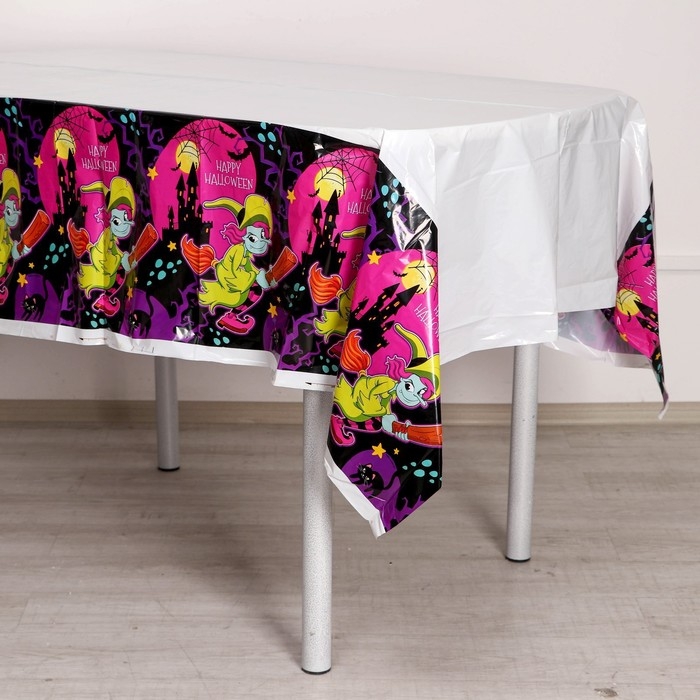 Скатерть одноразовая Happy halloween 137 х 180см, на Хэллоуин