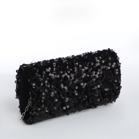 Сумка-клатч на магните, цвет чёрный