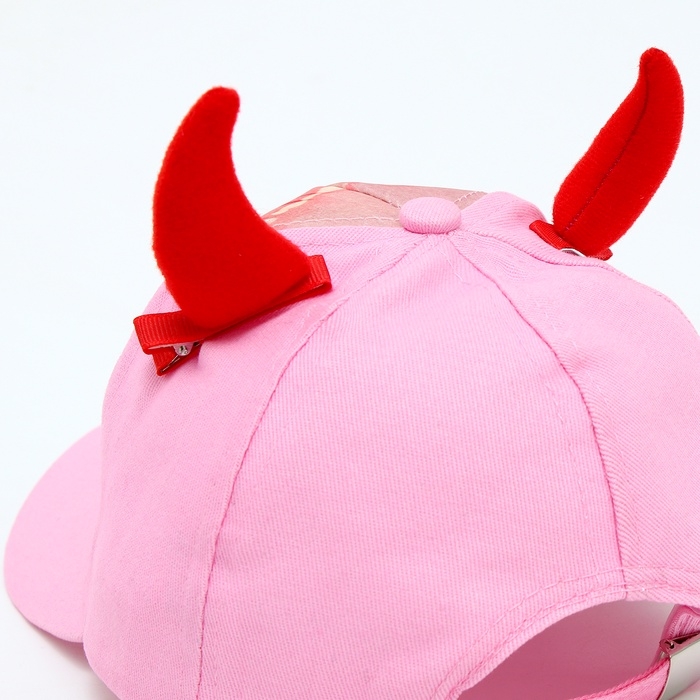 Кепка детская для девочки &laquo;Чертенок&raquo; аниме с заколками, р-р 52-54 5-7 лет