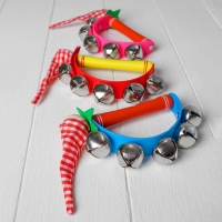 Игрушка музыкальная Бубен &laquo;Звери&raquo; с колокольчиками, МИКС