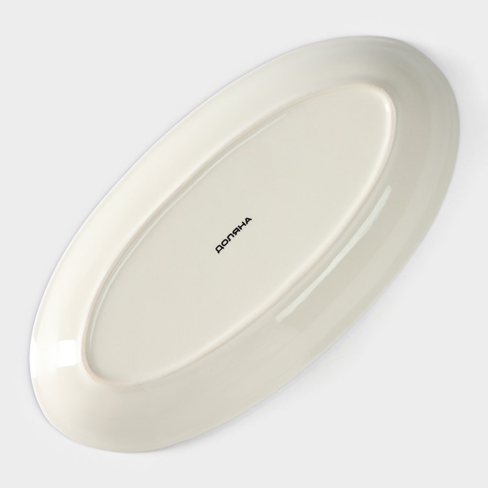 Блюдо овальное Доляна &laquo;Лимон&raquo;, 28&times;14,5 см, цвет белый