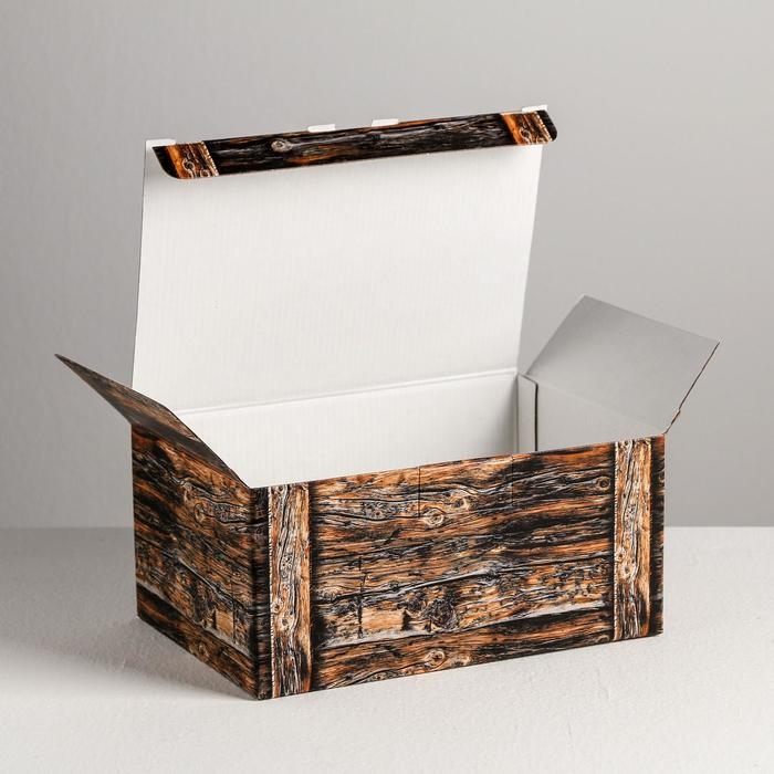 Коробка‒пенал, упаковка подарочная, &laquo;Крутой мужик&raquo;, 22 х 15 х 10 см