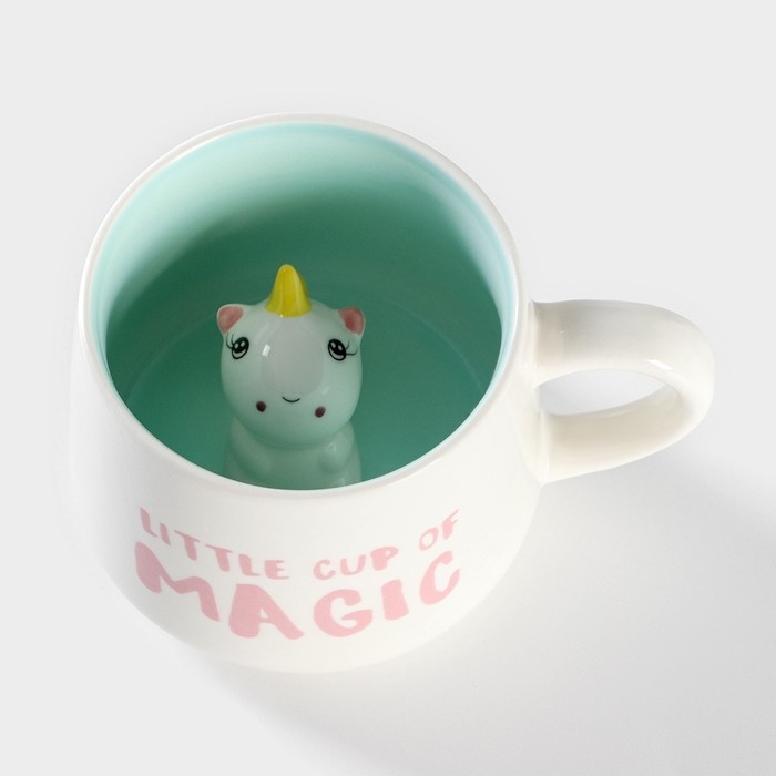 Кружка керамическая «Сюрприз. Единорог», 350 мл, цвет белый Кружка керамическая «Сюрприз. Единорог», 350 мл, цвет белый
