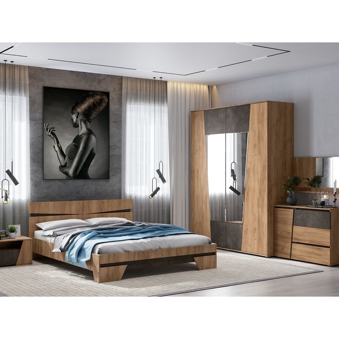 Комод Соренто, 1002х418х750, Дуб крафт/Бетон темный Комод Соренто, 1002х418х750, Дуб крафт/Бетон темный