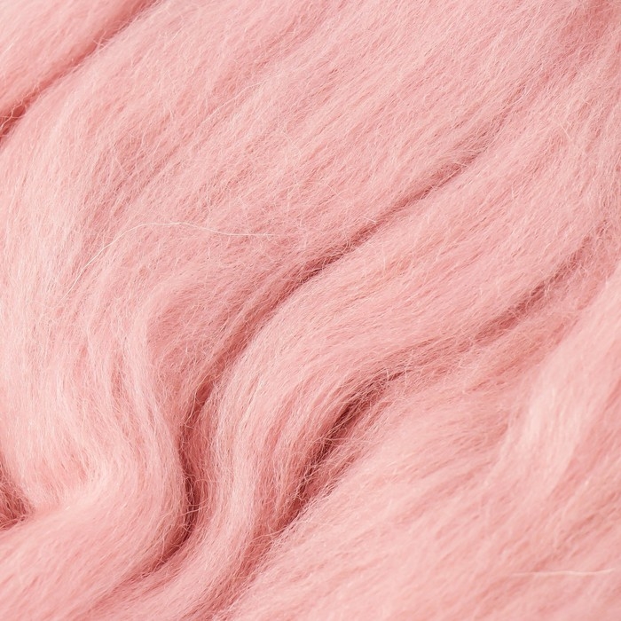 Шерсть для валяния 100% полутонкая шерсть 50 гр (067 пудра)