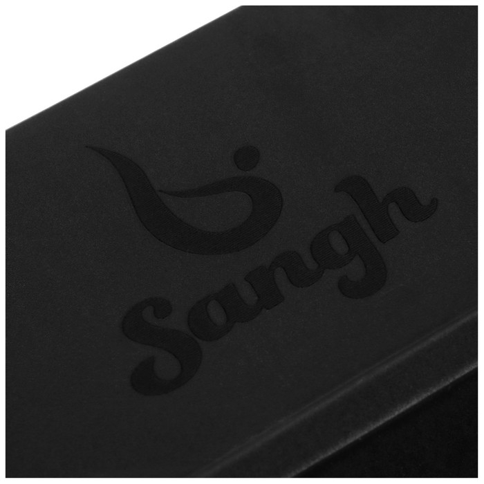 Набор для йоги Sangh: блок, ремень, цвет чёрный Набор для йоги Sangh: блок, ремень, цвет чёрный