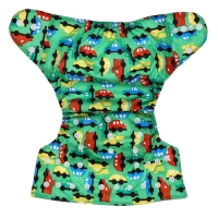 Трусики-подгузник, многоразовый &laquo;Машинки&raquo;, цвет зеленый, Крошка Я