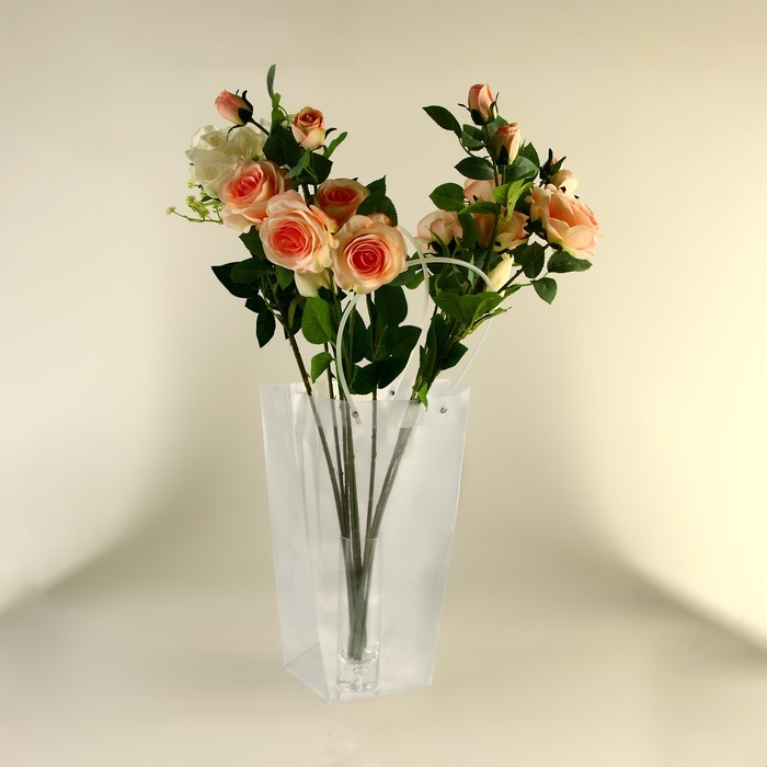 Сумка для цветов прозрачная, влагостойкая, 35х26х13 см Сумка для цветов прозрачная, влагостойкая, 35х26х13 см