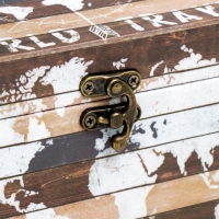 Шкатулка дерево кожзам "Путешествия по миру. Карта" 10х12х18 см Шкатулка дерево кожзам "Путешествия по миру. Карта" 10х12х18 см