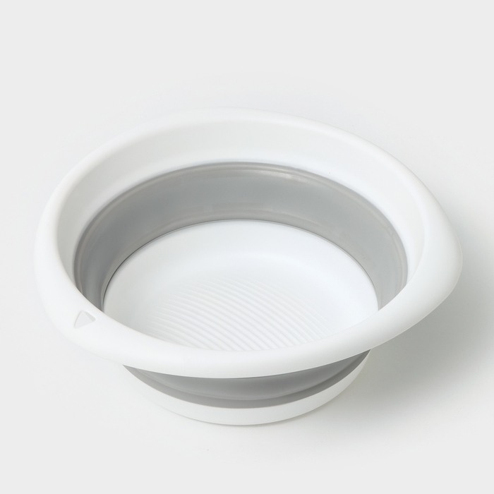 Таз складной «Флекс», 5.5 л, 32.5×33×4,.5 см, цвет смоки Таз складной «Флекс», 5.5 л, 32.5×33×4,.5 см, цвет смоки