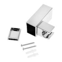 Держатель для душевой лейки ZEIN Z90, квадратный, пластик, хром