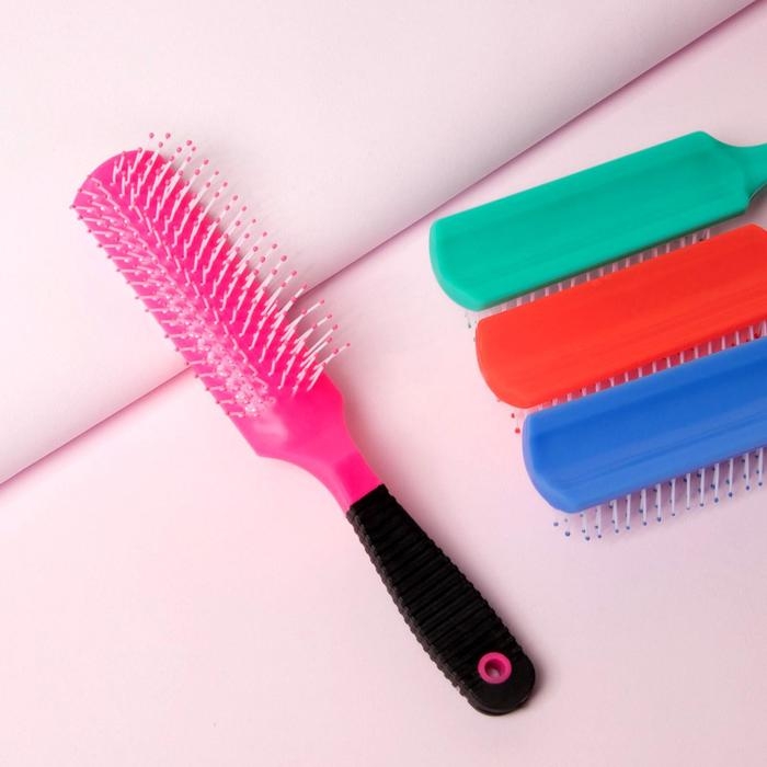 Расчёска массажная, 3 &times; 21 см, цвет МИКС