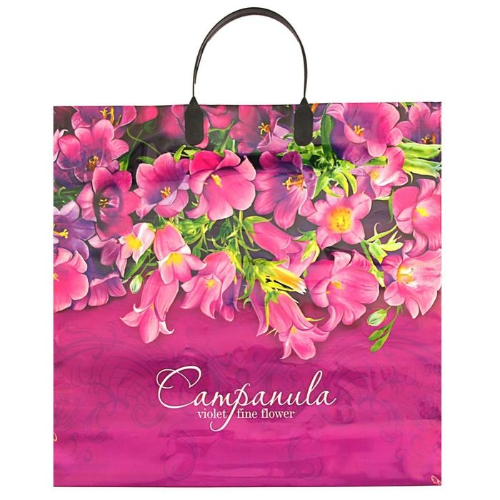 Пакет Пакет "Колокольчики", полиэтиленовый с пластиковой ручкой, 90 мкм 38 х 35 см